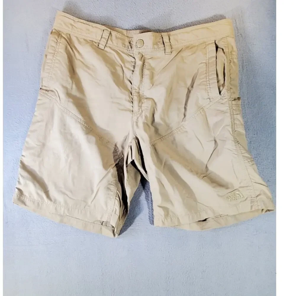 The North Face Mens Cargo Shorts Tan Nylon Hiking Size 40 outdoor, gorpcore